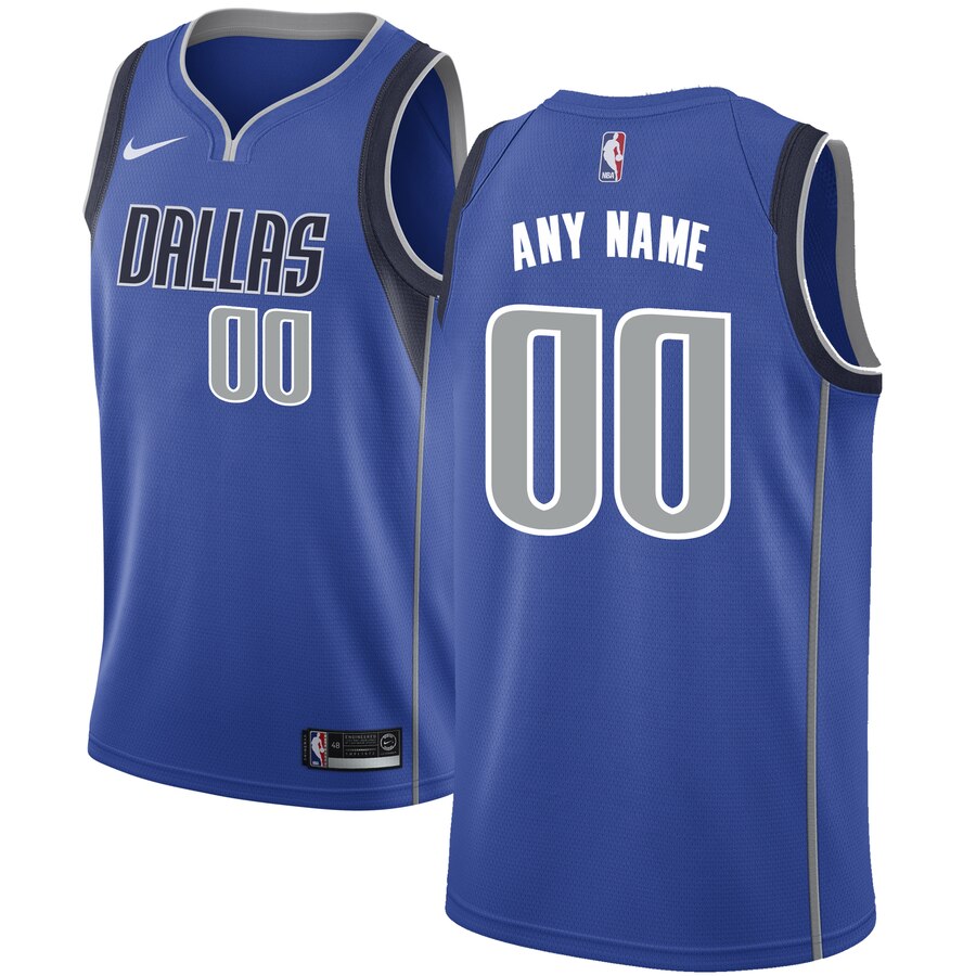 Men's Blue Dallas Mavericks Active Player Custom Stitched Basketball Jersey